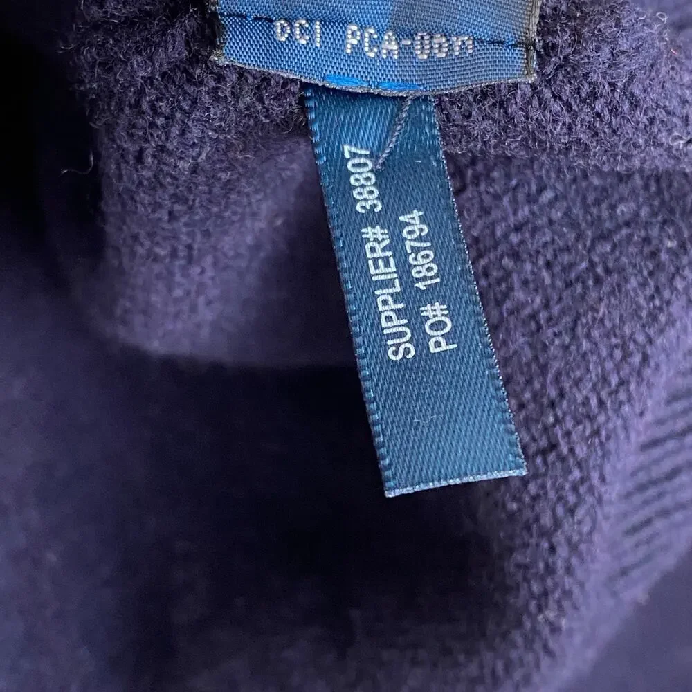 Vintage Polo Ralph Lauren Lambswool V Neck Sweater Blue Men's XL